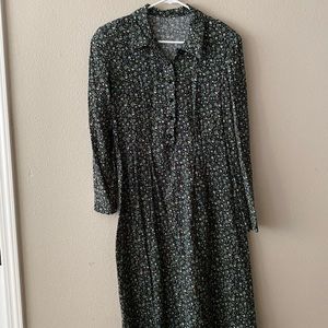 Vintage 90s grunge handmade floral maxi dress
